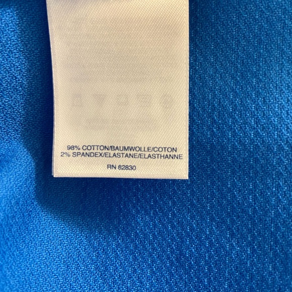 Lands’ End Textured Cotton Spandex Colorblock Short Sleeve V Neck Dress Size 16 - Picture 5 of 9